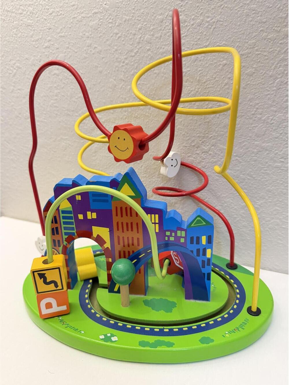 Wooden Cityscape Bead Maze Toy